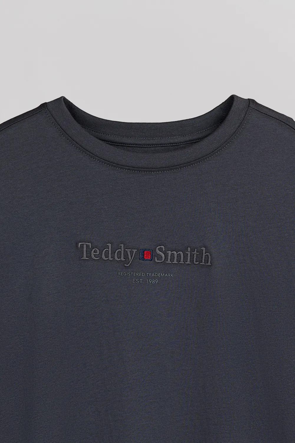Teddy Smith T-Jim ML t-shirt bimbo grigia maniche lunghe