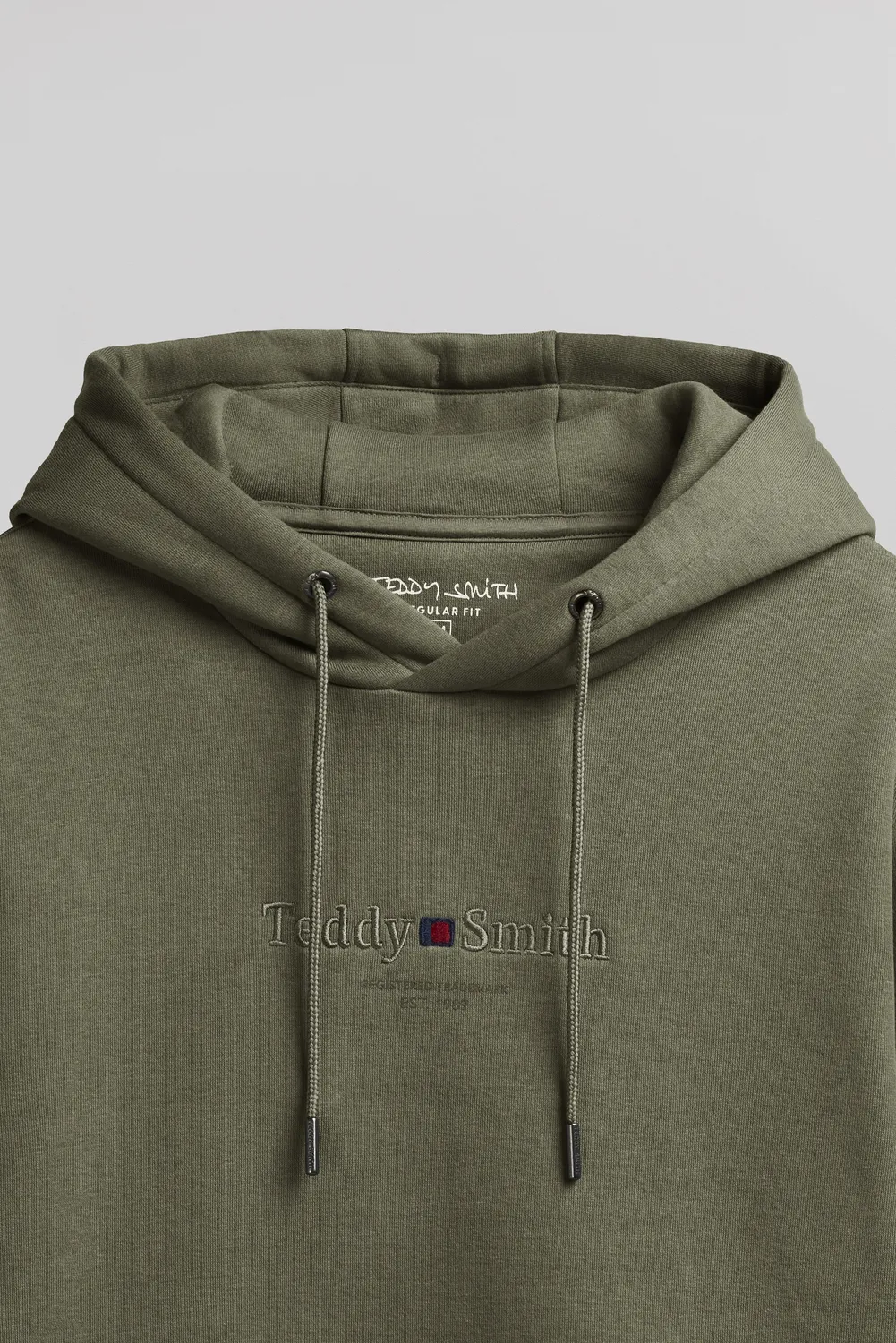 Teddy Smith S-Jim Hoody Felpa Uomo Dusty Kaki Cappuccio