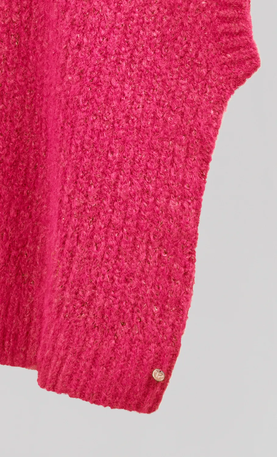Teddy Smith P-Malia Gilet Donna Rosa Fluo Oversize