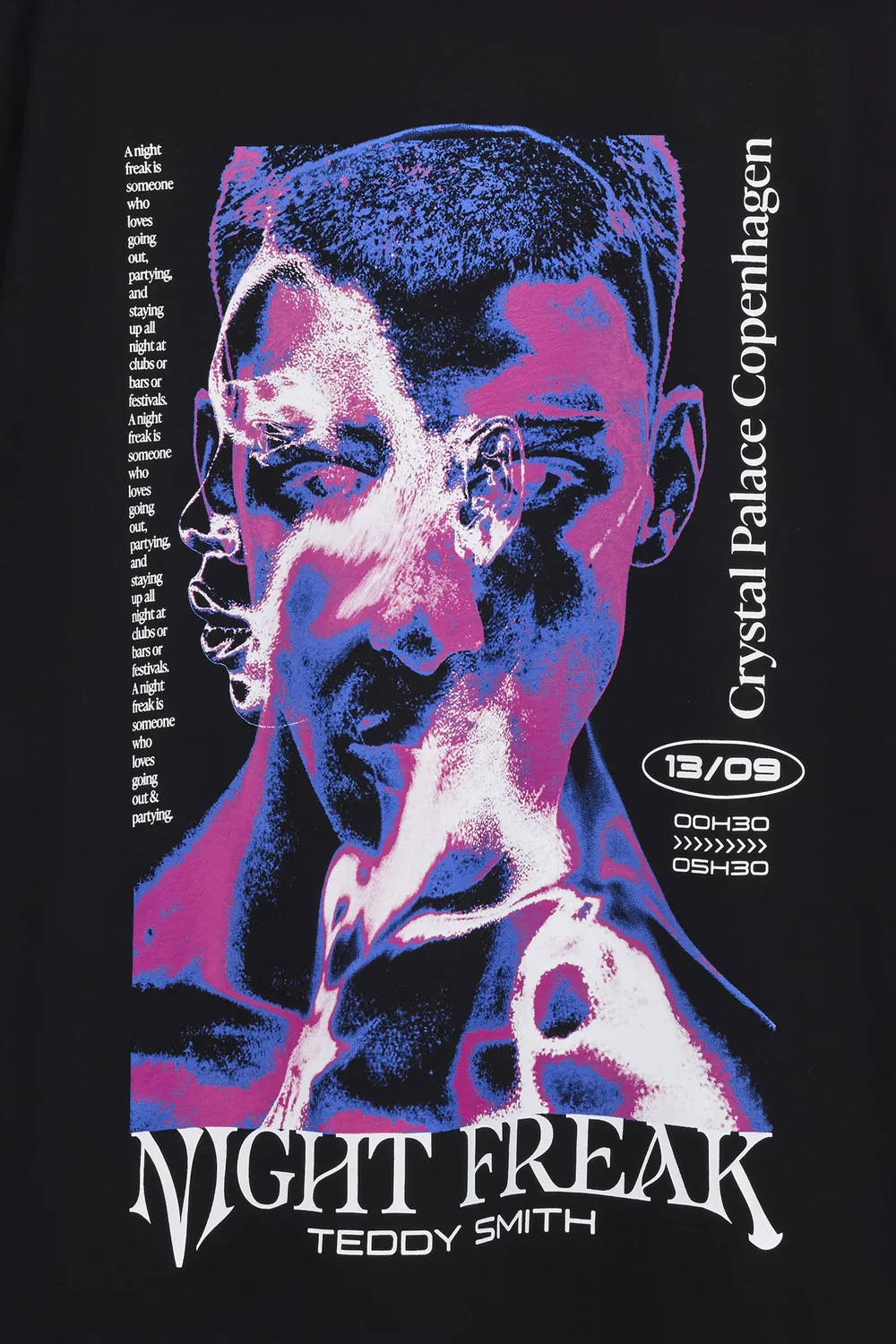 Teddy Smith T-Face MC Noir t-shirt nera stampa retro