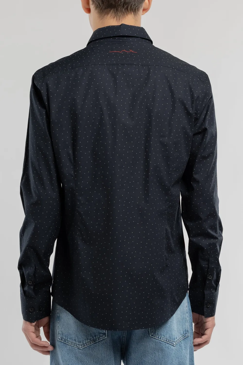 Teddy Smith Carton camicia dark navy micro shapes puro cotone