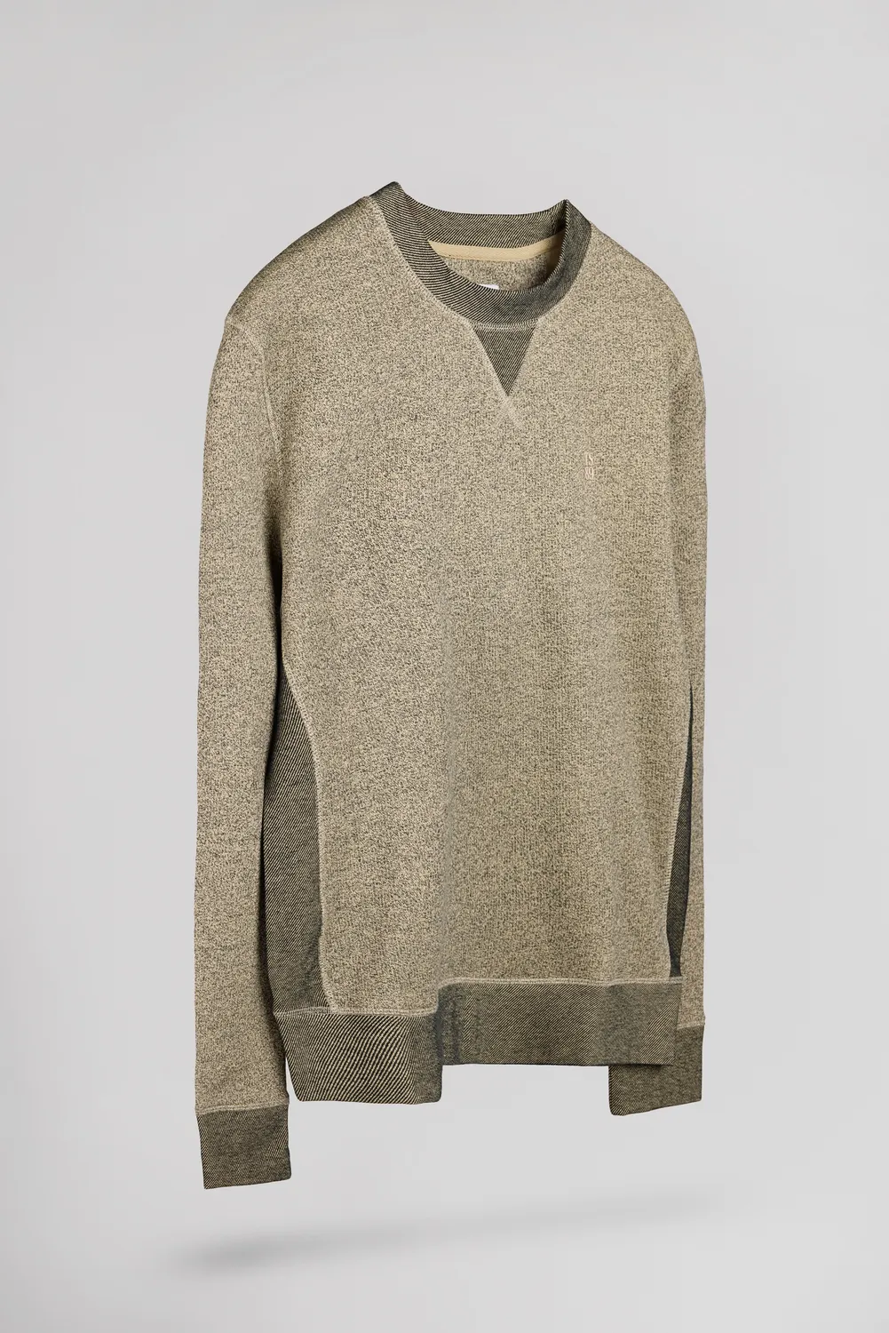 Teddy Smith S-Yanis RC felpa uomo loose beige chiné girocollo