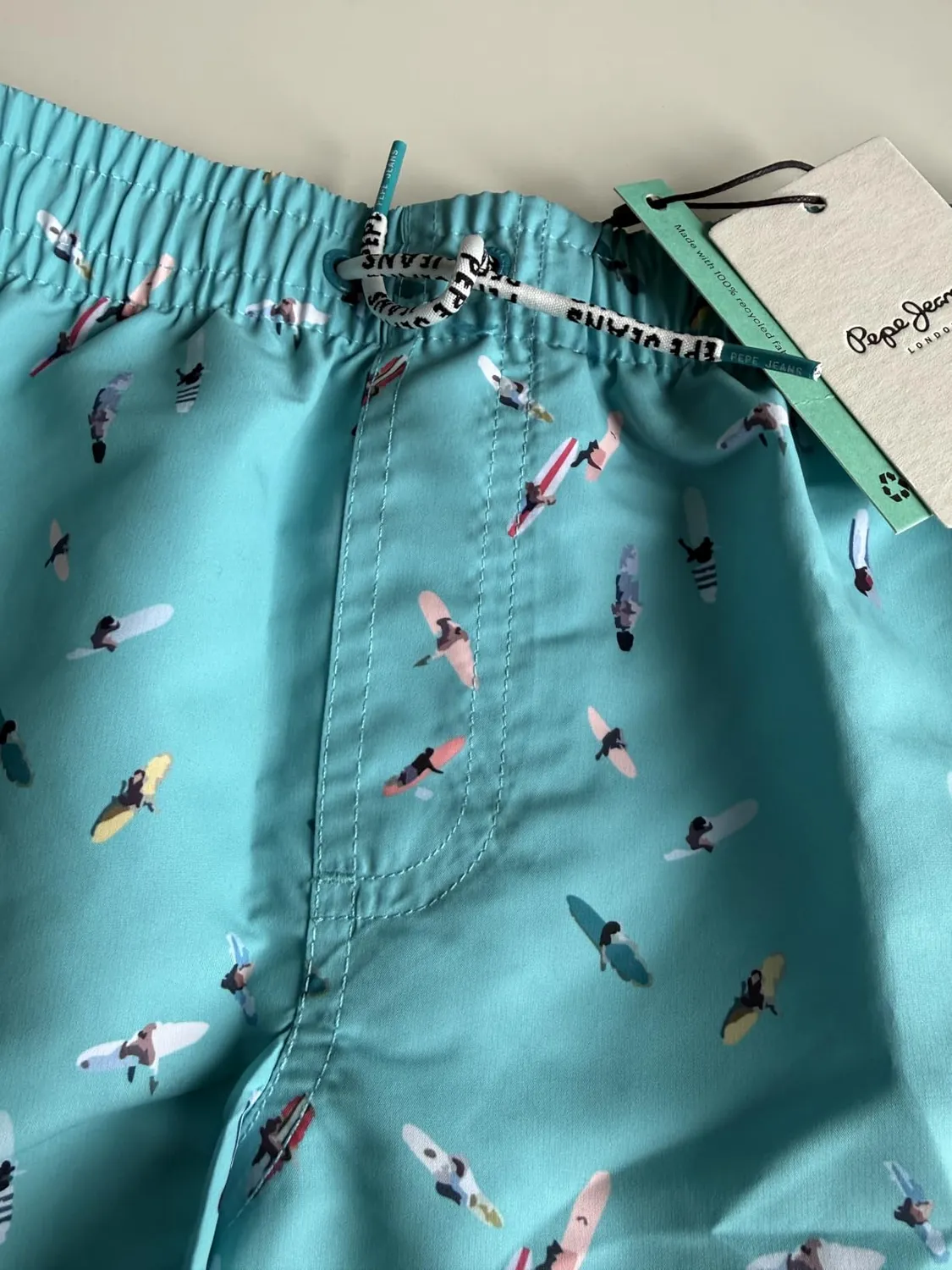 Pepe Jeans Surf Swimshort Costume Ragazzo 12 Anni Turchese