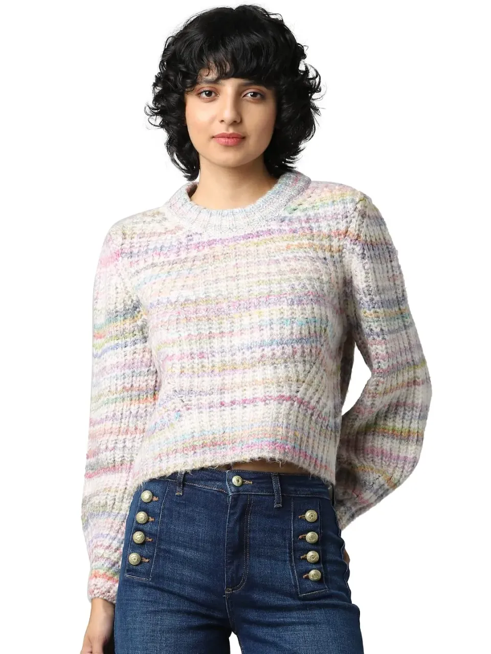 Only Onlcarma maglione donna lavorato a maglia pumice