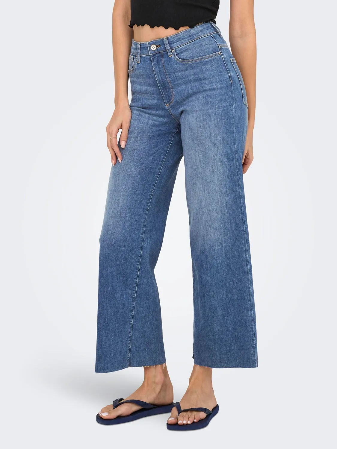 ONLY Onlann-Madison vita alta jeans cropped XS 32L