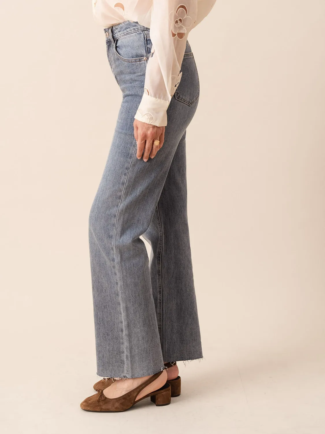 Oraije Maddie jeans dritto blu vintage