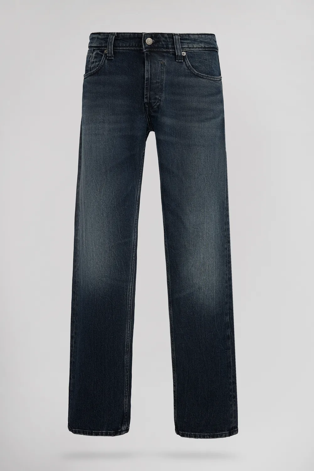 Teddy Smith Reg L32 Blue Black jeans uomo dritto stretch