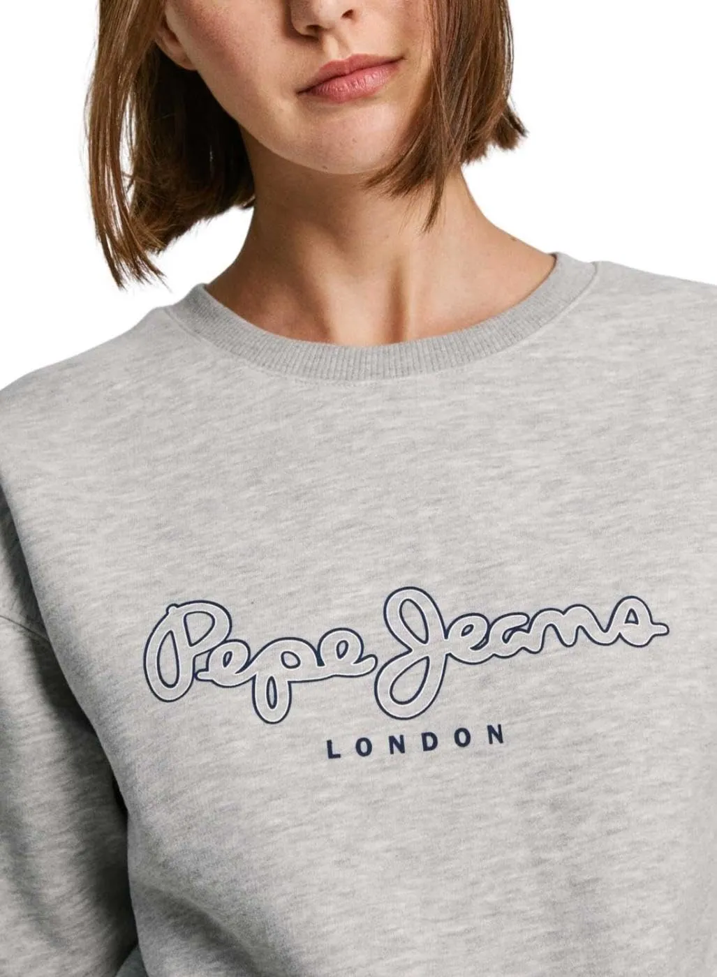 Pepe Jeans Frida Felpa Donna Nera Girocollo Cotone