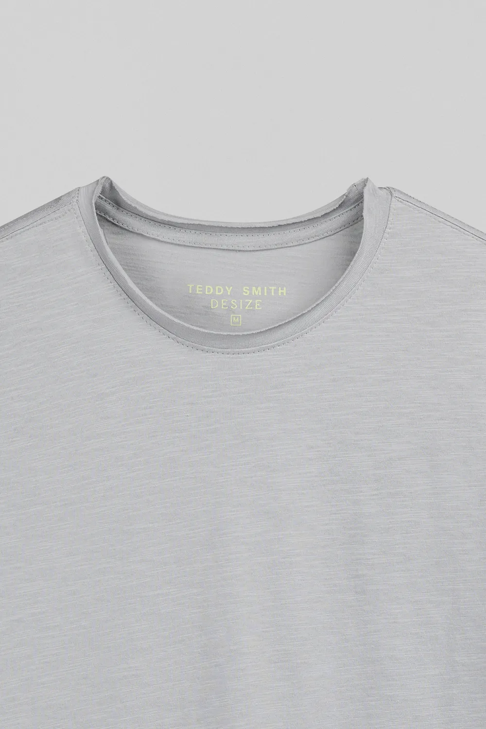 Teddy Smith T-Perry T-Shirt Uomo Blu Fumé Jersey Slub