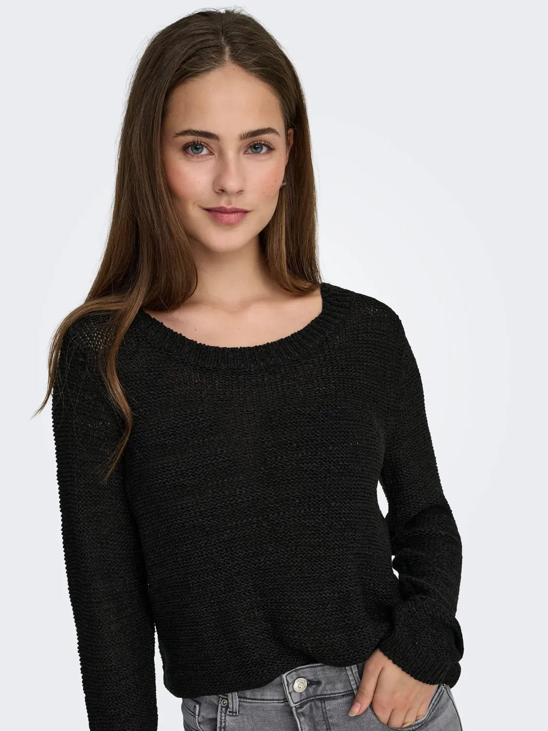 ONLY Ongeena pullover girocollo nero regular fit
