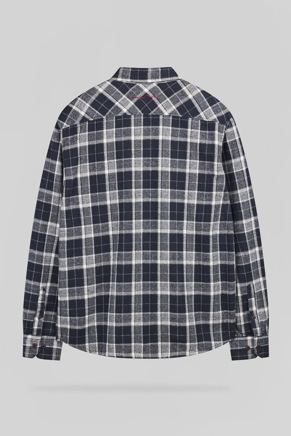 Teddy Smith Trent Camicia Quadri Uomo Dark Navy Twill Cotone