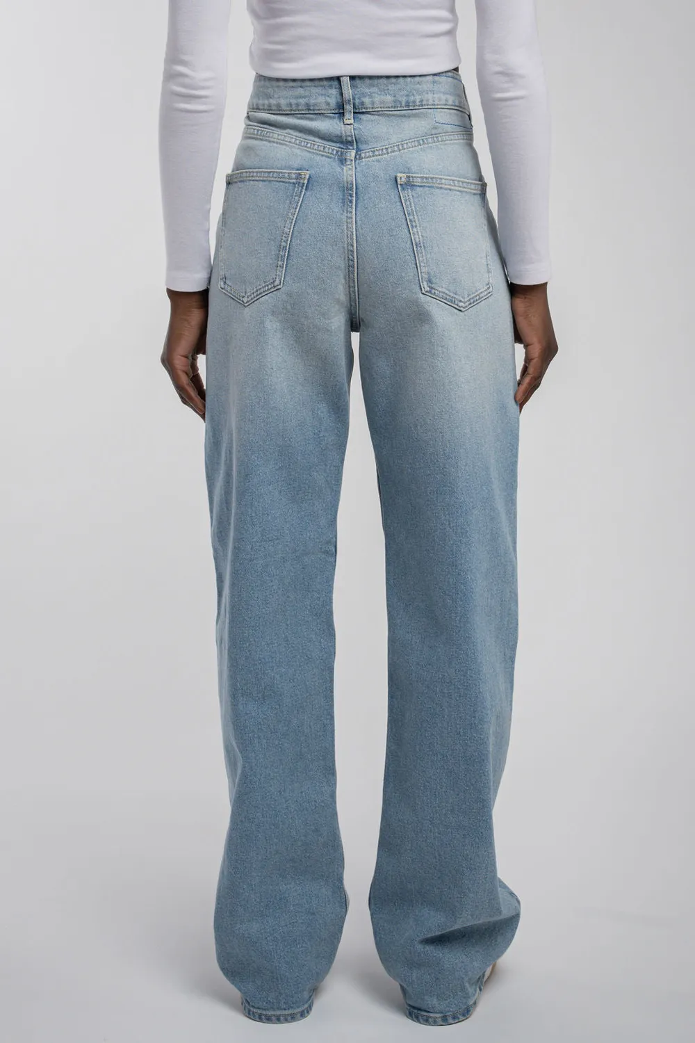 Teddy Smith Tomboy jeans donna indigo chiaro vita bassa