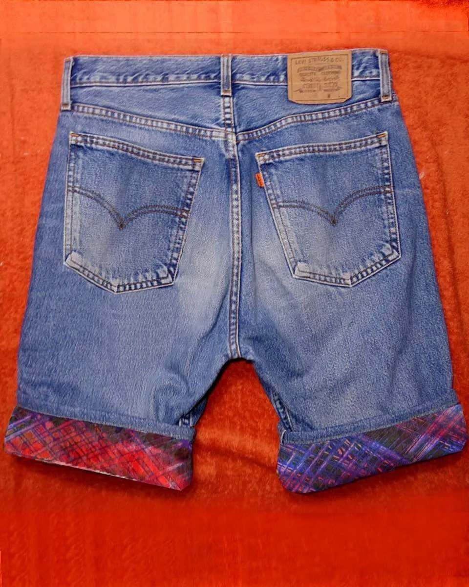 Levi's Vintage Joker Oscuro bermuda dipinto a mano