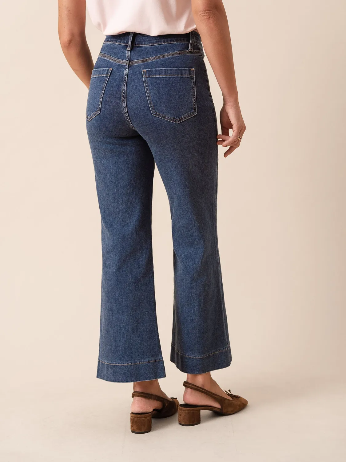 Oraije Gasparette jeans wide blu stone