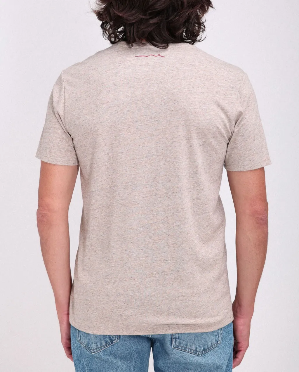 Teddy Smith T-Nark T-Shirt Uomo Beige Chine Cotone