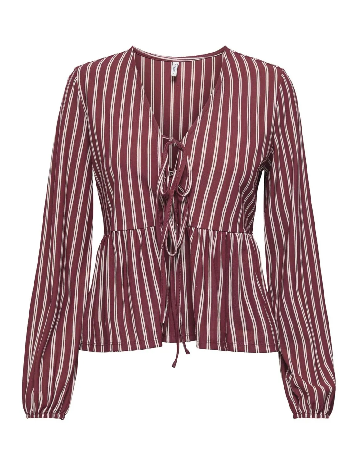 ONLY Onljally Tie top jersey maniche lunghe nero