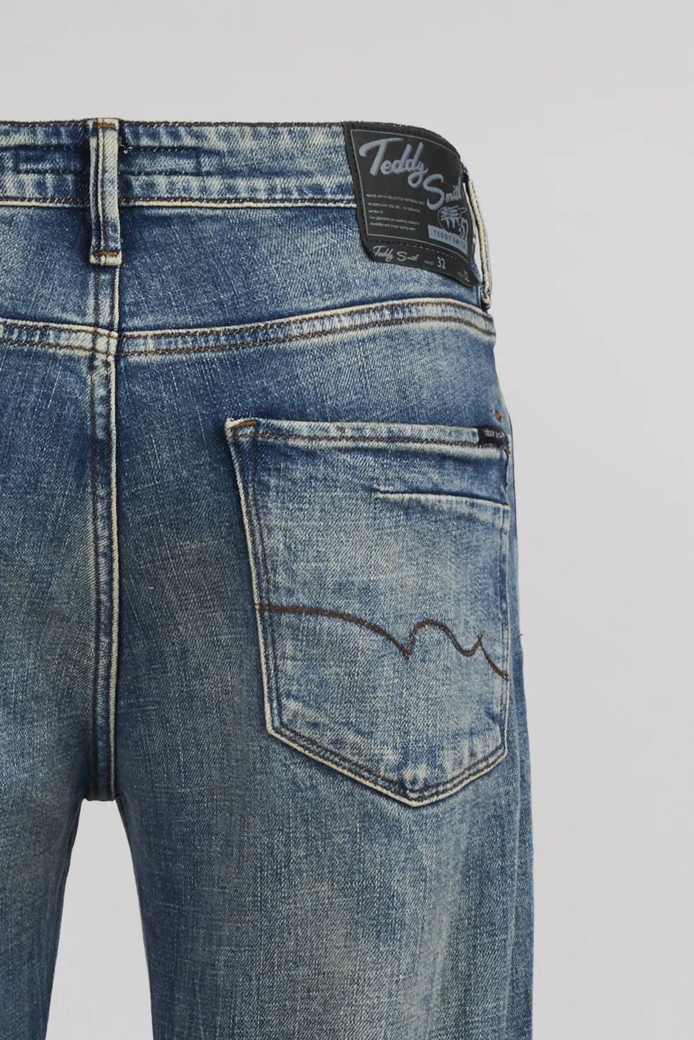 Teddy Smith Dylan Rock L32 jeans uomo dye slavato