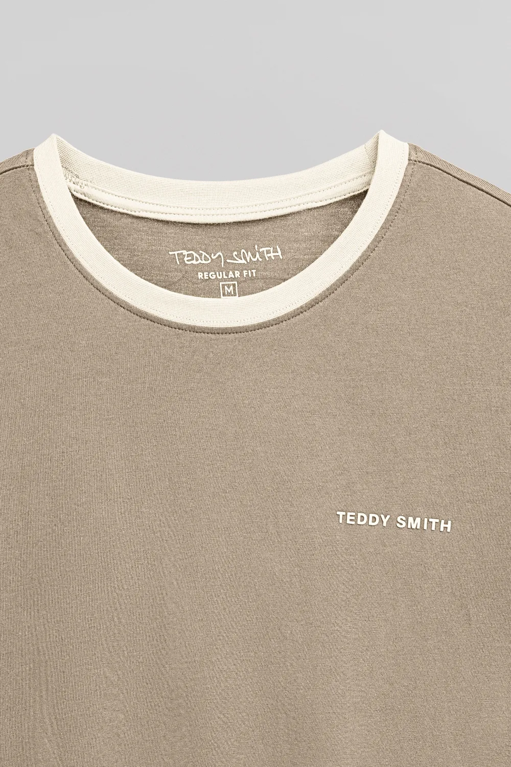 Teddy Smith The-Tee 2 R MC T-Shirt Wolf Beige Uomo