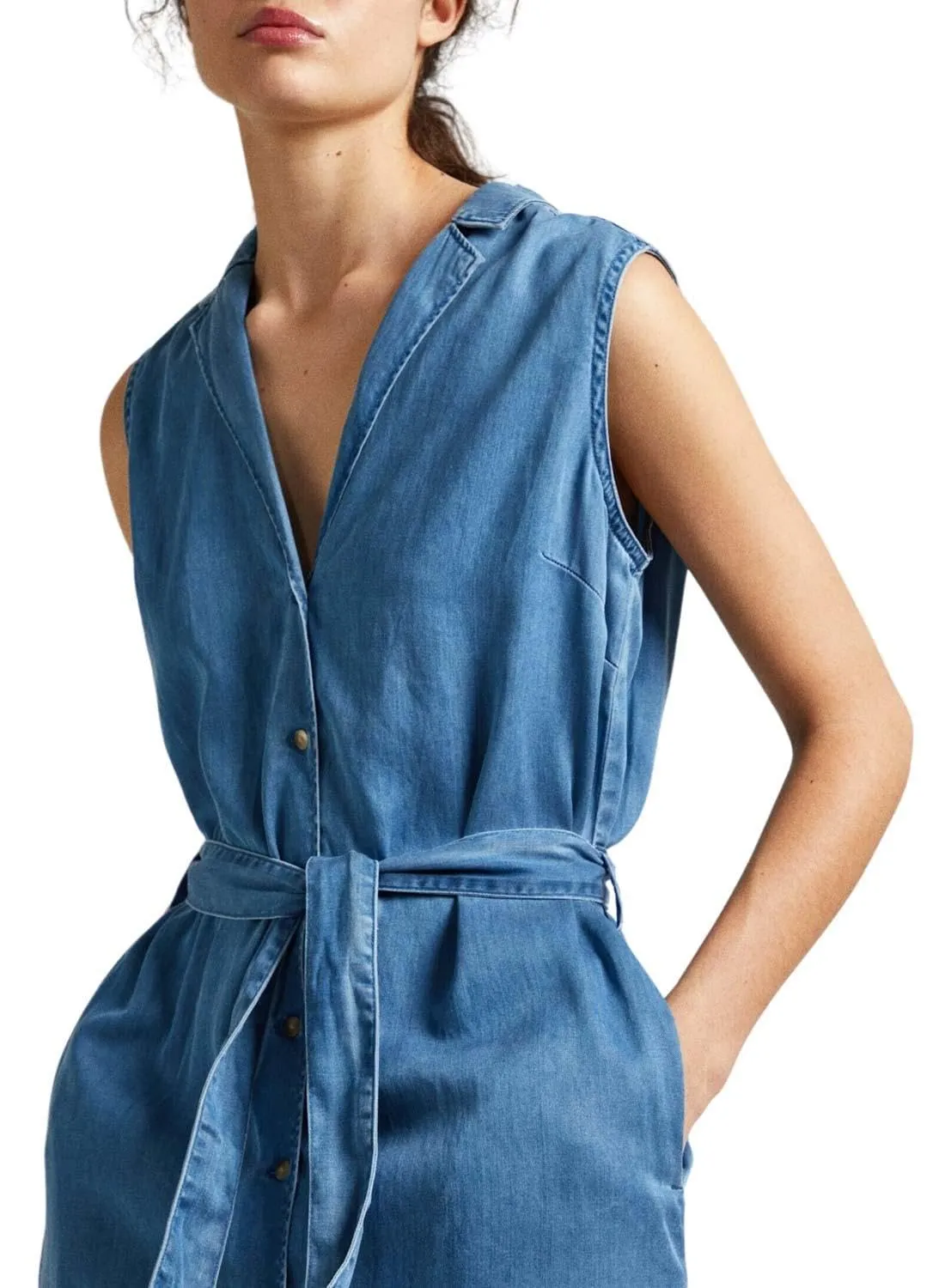 Pepe Jeans Maggie Vestito Donna Chemisier in Lyocell
