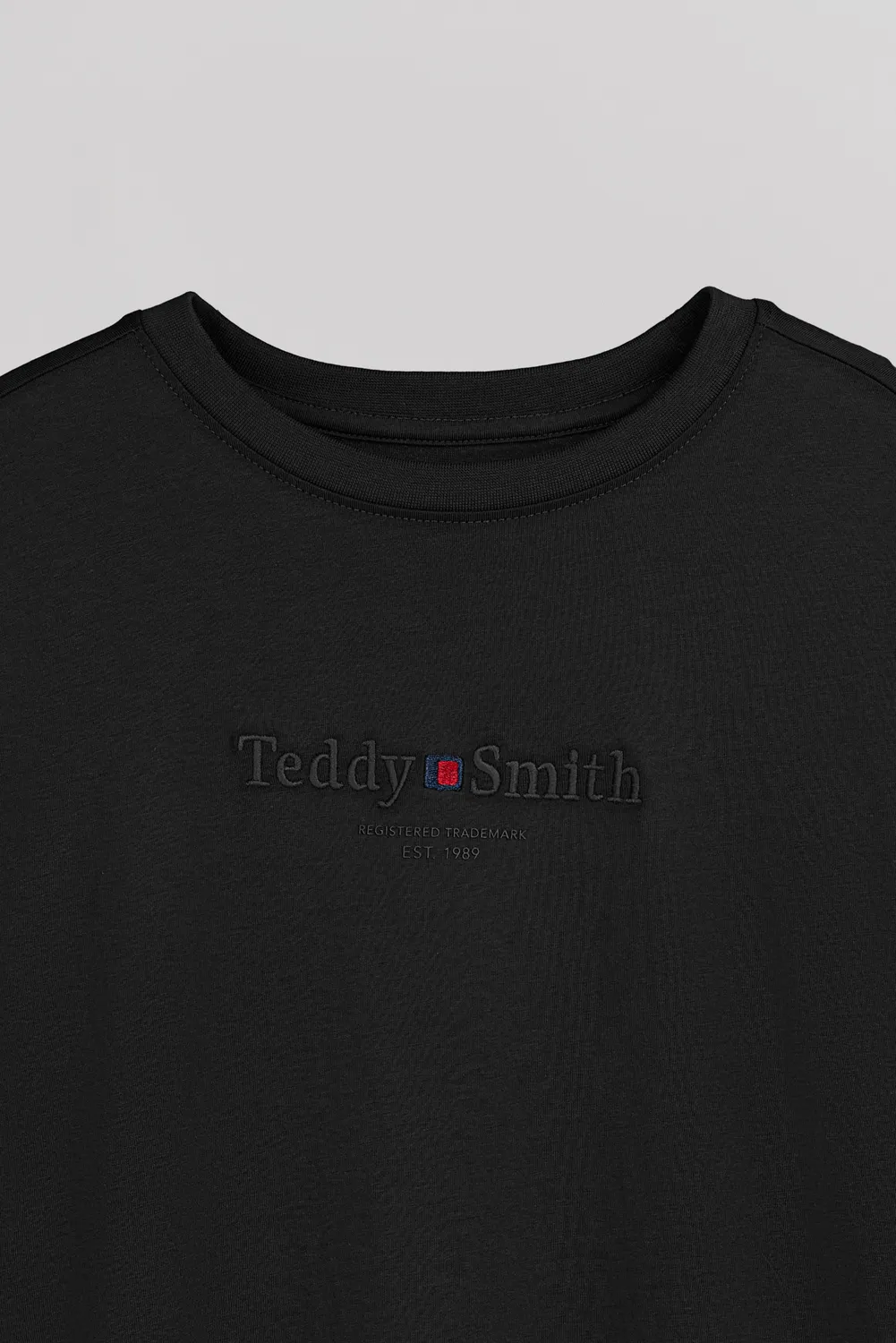 Teddy Smith T-Jim ML JR t-shirt ragazzo nera cotone
