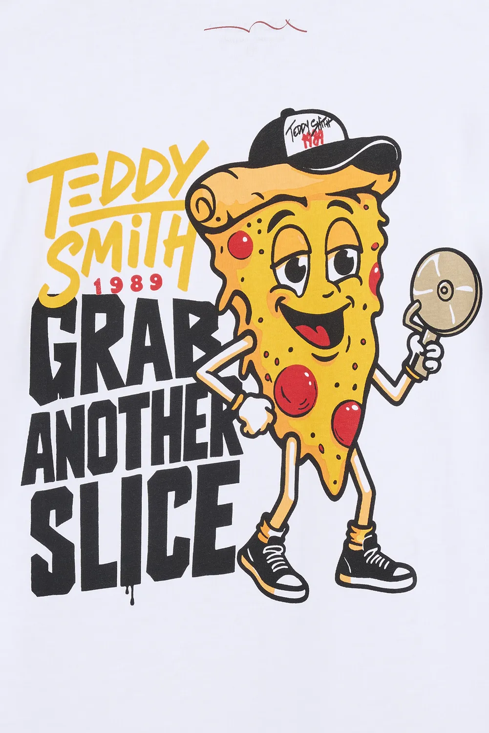Teddy Smith T-Sam MC JR T-Shirt Bambino Bianco Cotone