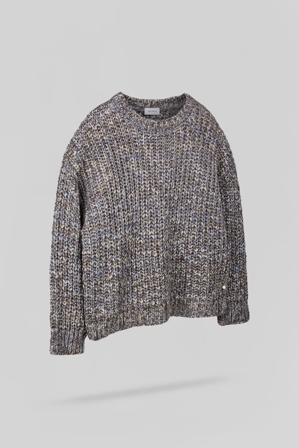 Teddy Smith P-Chloe maglione donna marrone chiné oversize