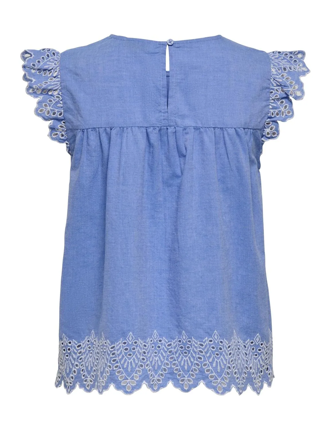 ONLY Onltulum EMB top donna maniche corte ricamato