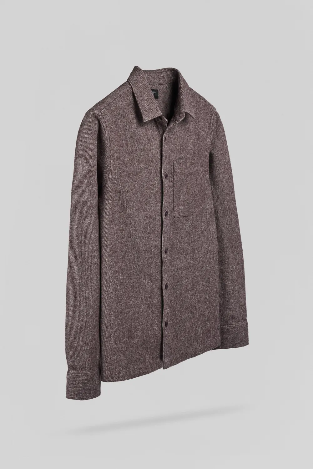 Teddy Smith C-Scott Camicia Flanella Marrone Prugna Uomo
