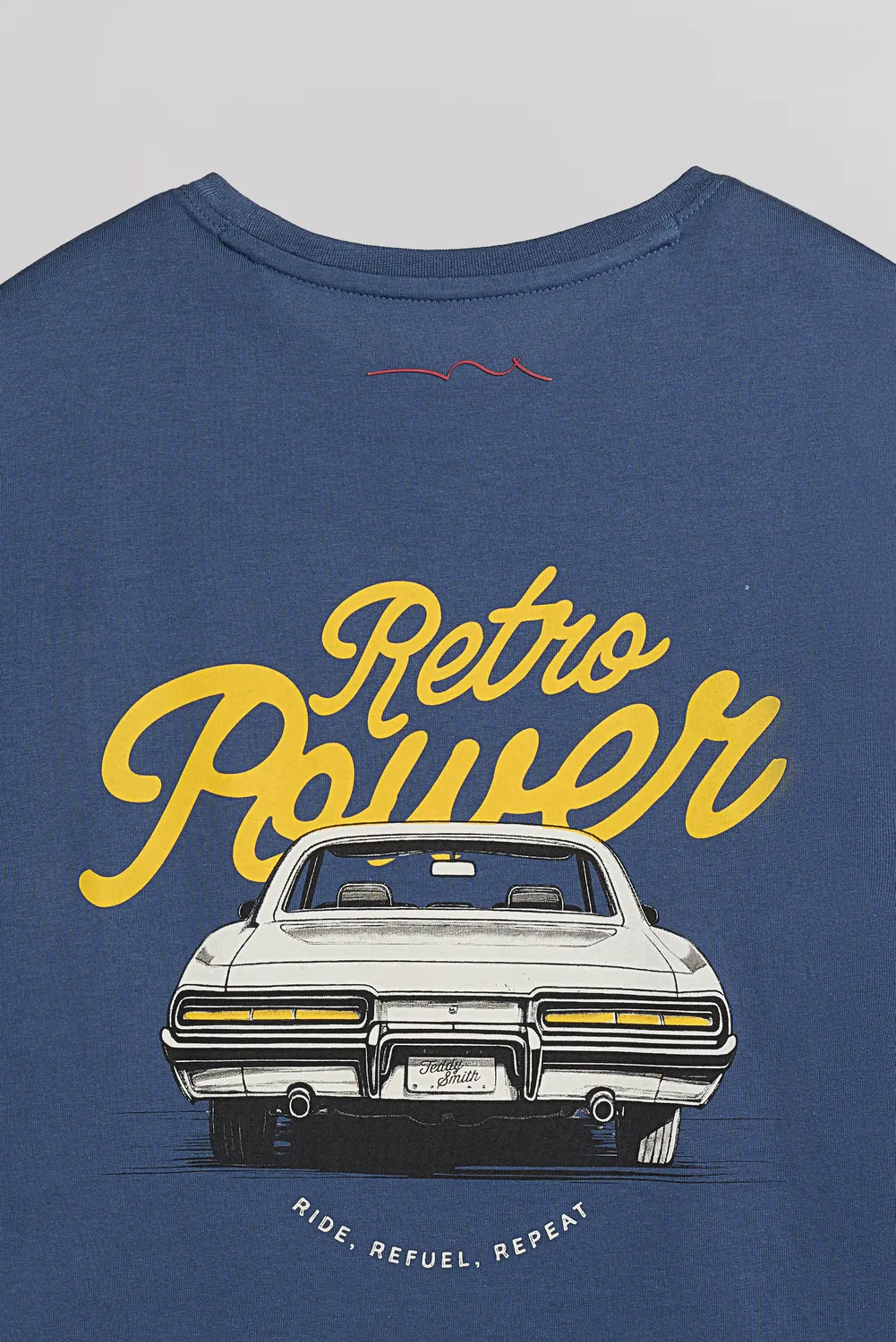 Teddy Smith T-Cars t-shirt uomo blu faded regular