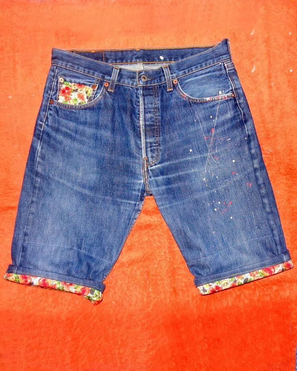 Levi's Vintage Fiori Arancioni bermuda con tessuto