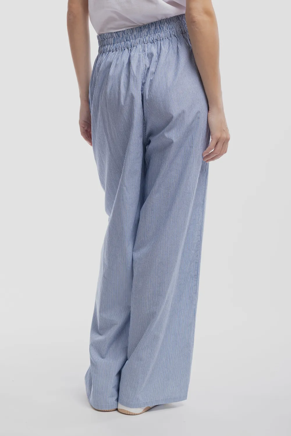 Teddy Smith P-Rebelle pantaloni larghi blu righe cotone