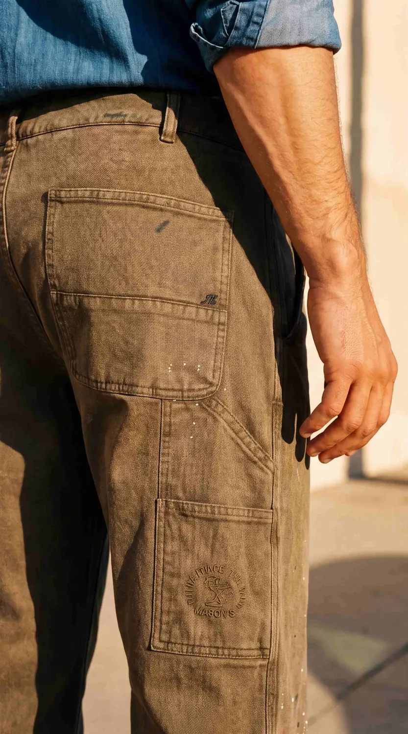 Mason's Dallas M74 pantalone cargo verde relaxed bull