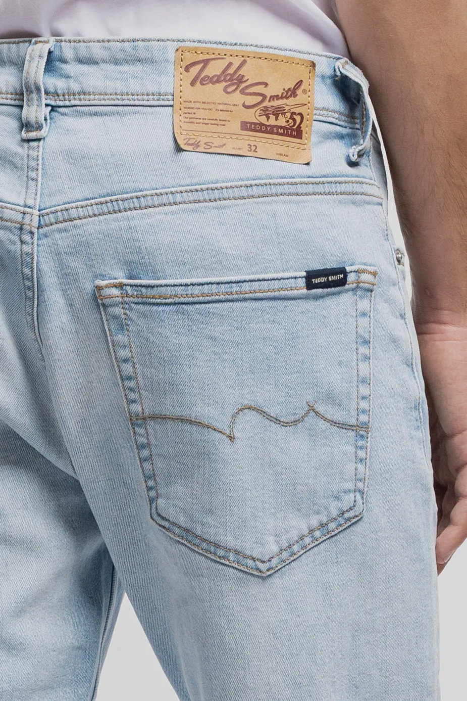 Teddy Smith Reg jeans uomo dritto bleached L32