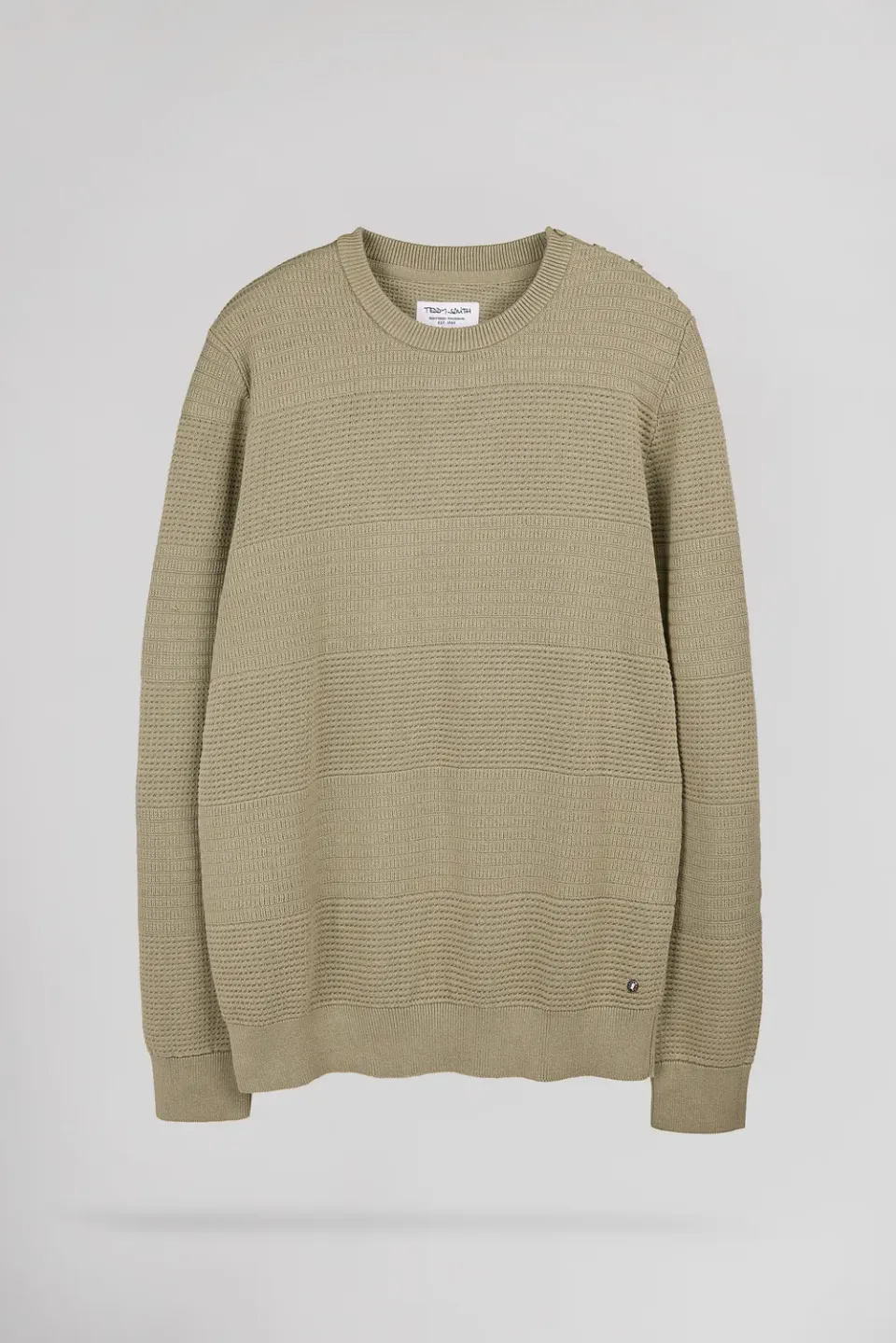 Teddy Smith P-Roni pull uomo bleach kaki girocollo