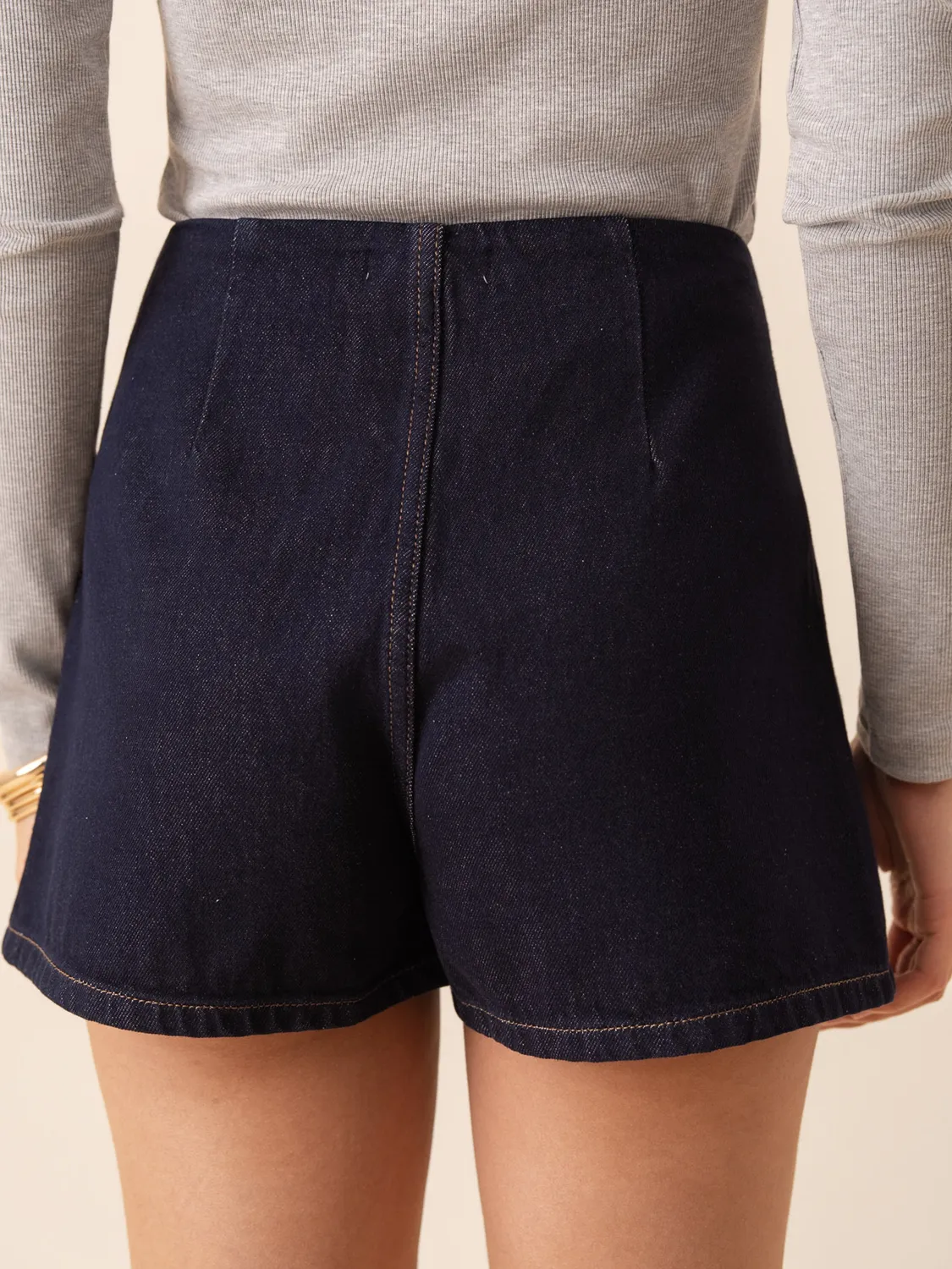 Oraije Juliana gonna shorts cotone grezzo