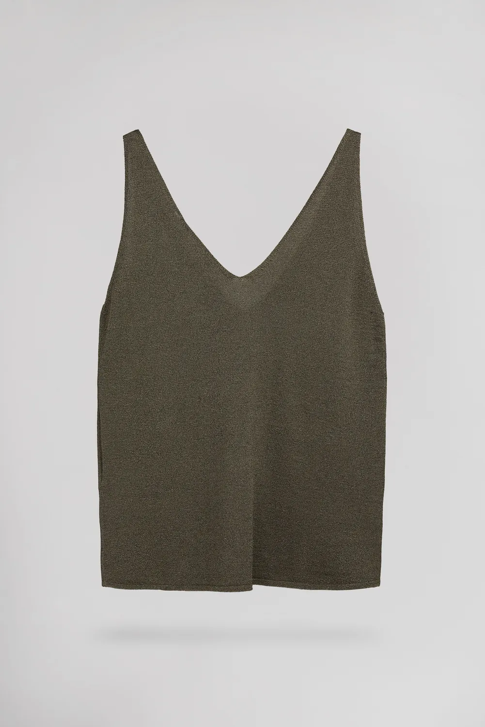 Teddy Smith D-Liza Turbulence canotta kaki donna lurex