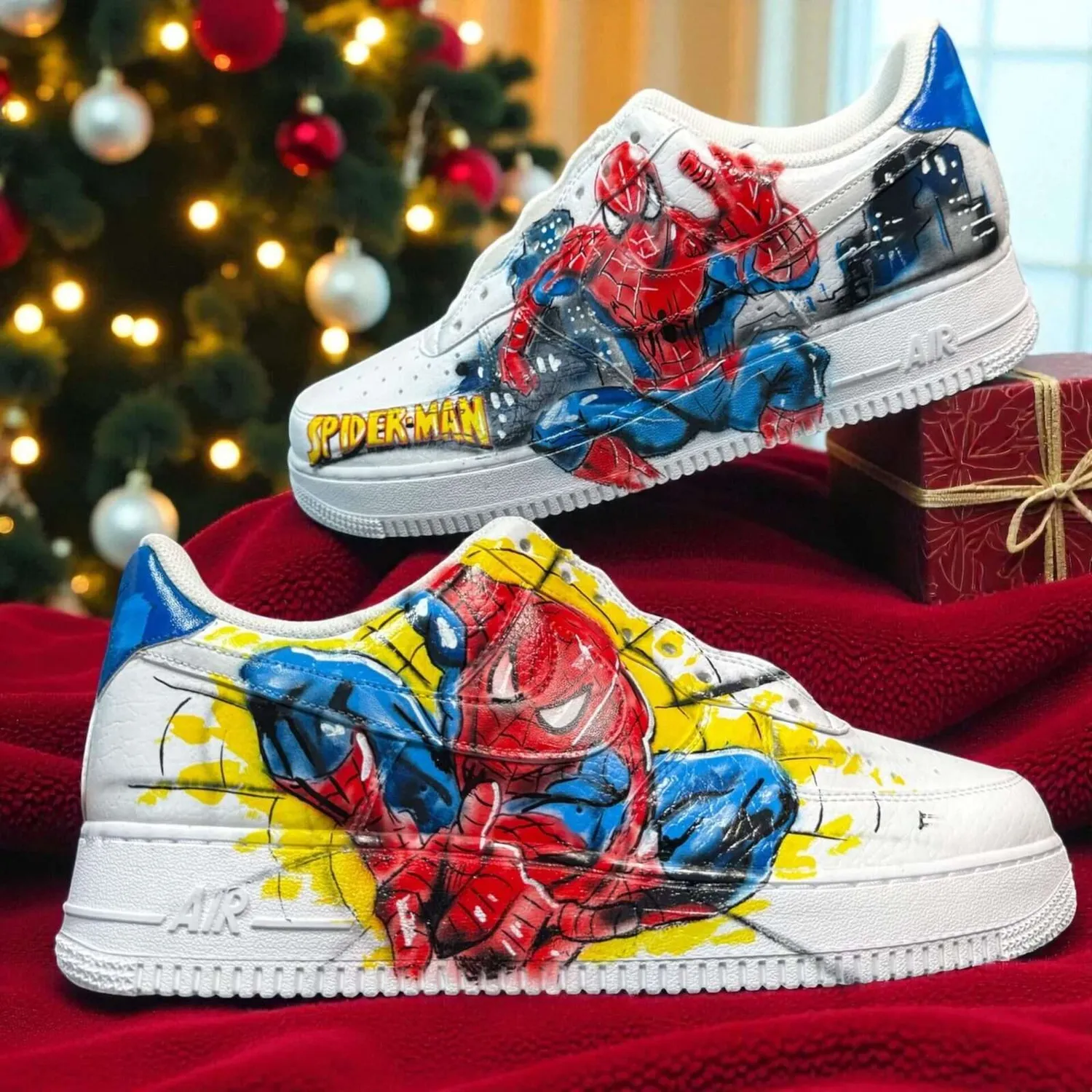 Never Say Never Nike Air Force 1 Spiderman scarpe dipinte a mano