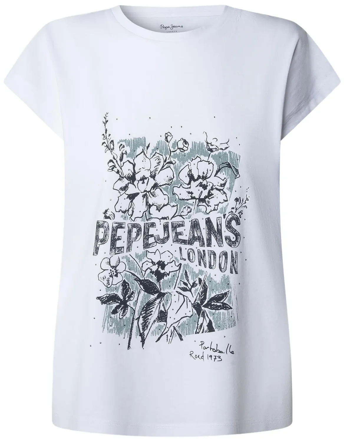 Pepe Jeans Bernice T-Shirt Donna Cotone Grafica Jeans