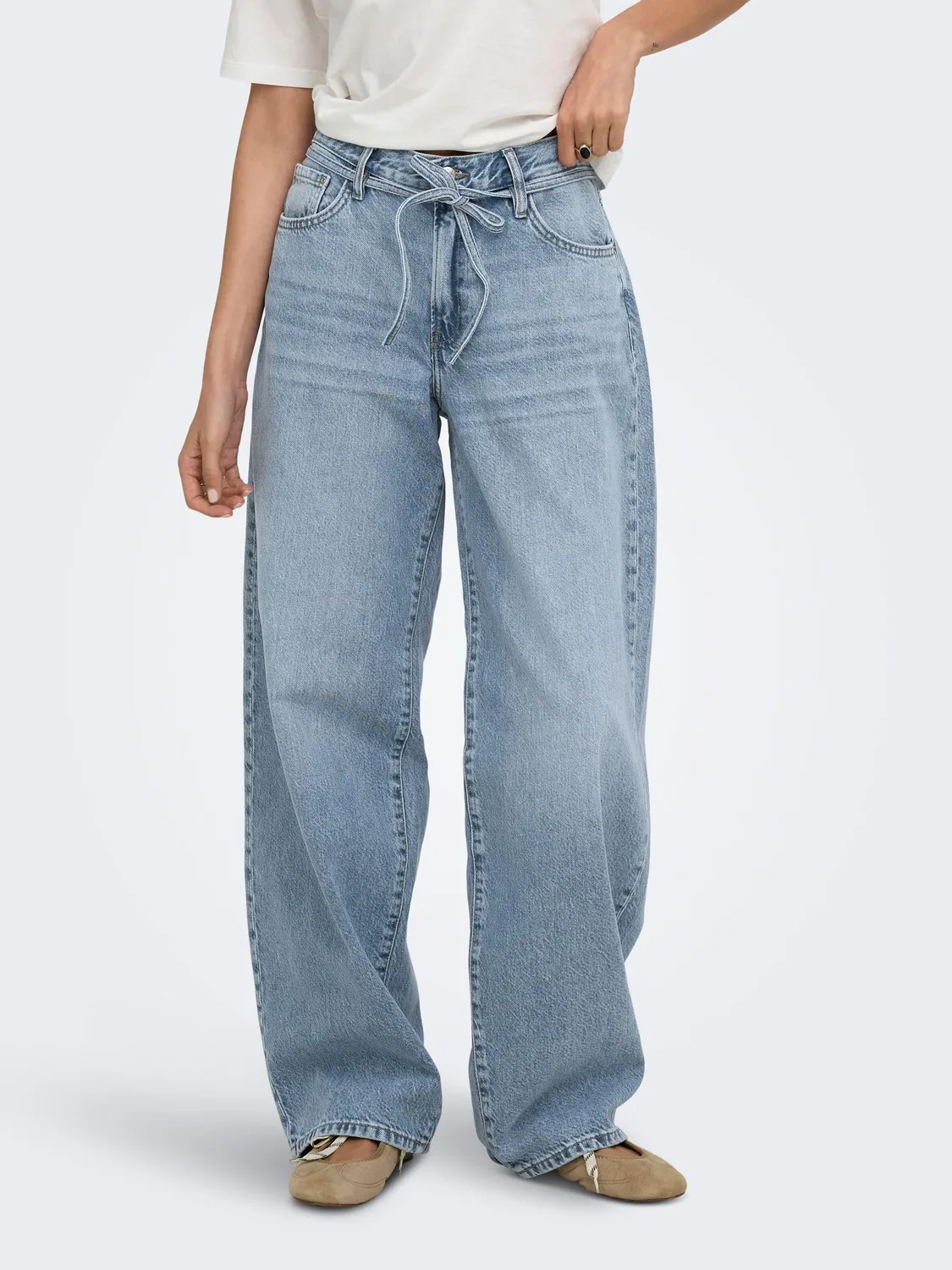 ONLY Ongianna jeans donna 30W/34L straight vita media