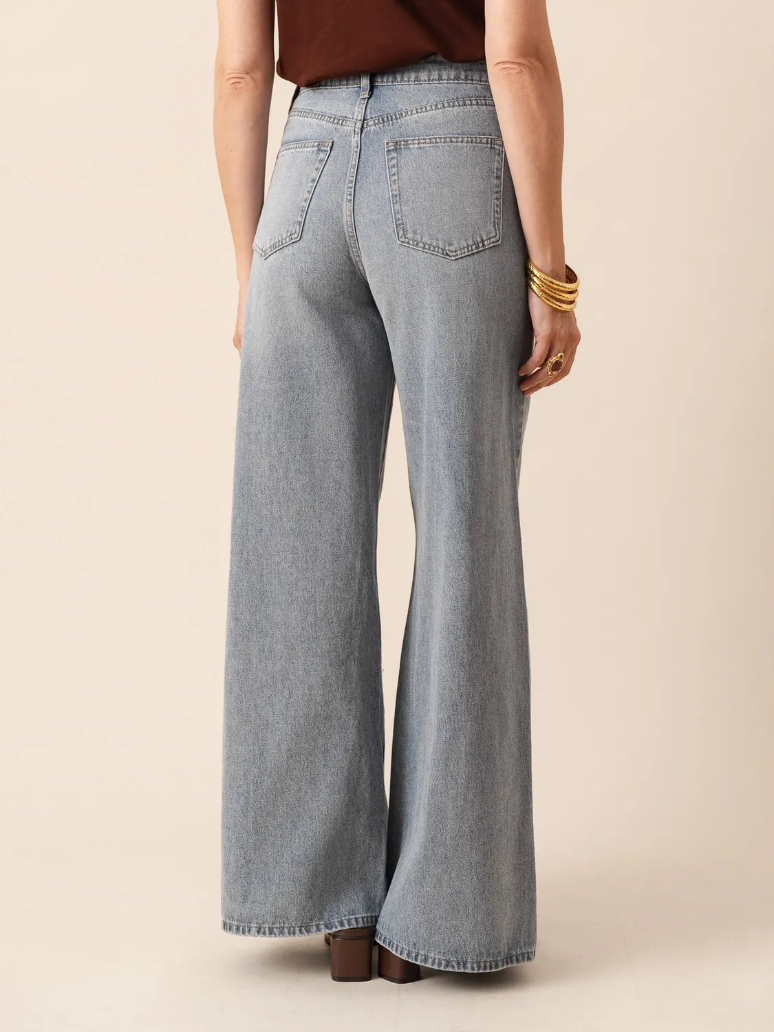 Oraije Barnes jeans palazzo blu vintage