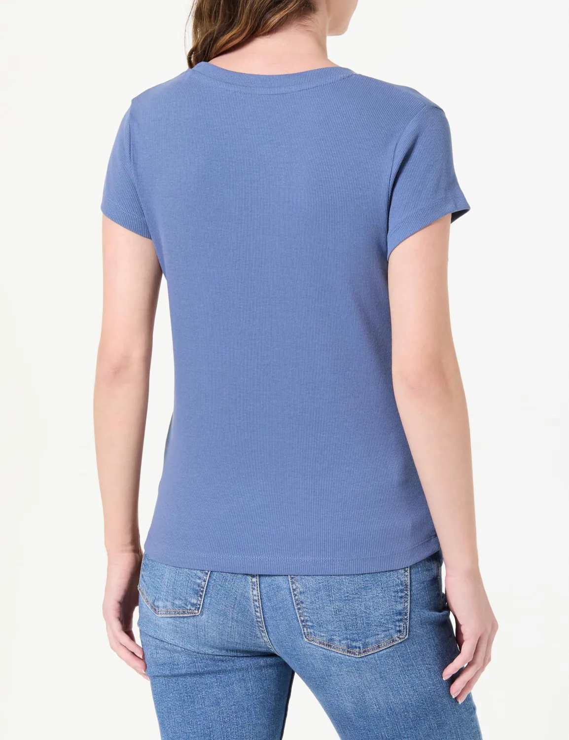 Pepe Jeans Basic Rib T-Shirt Donna a Costine Pacco da 1