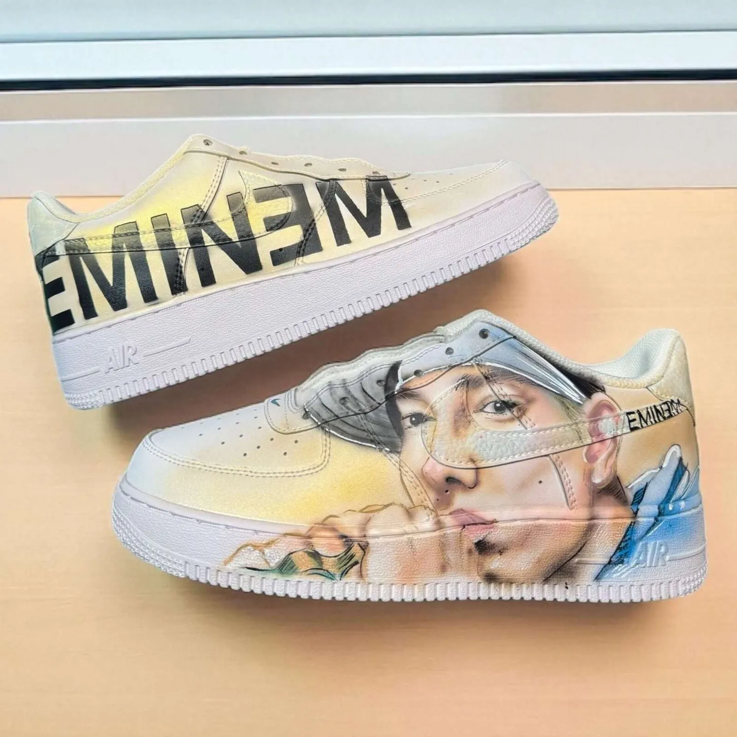Nike Air Force 1 Eminem sneakers dipinte a mano