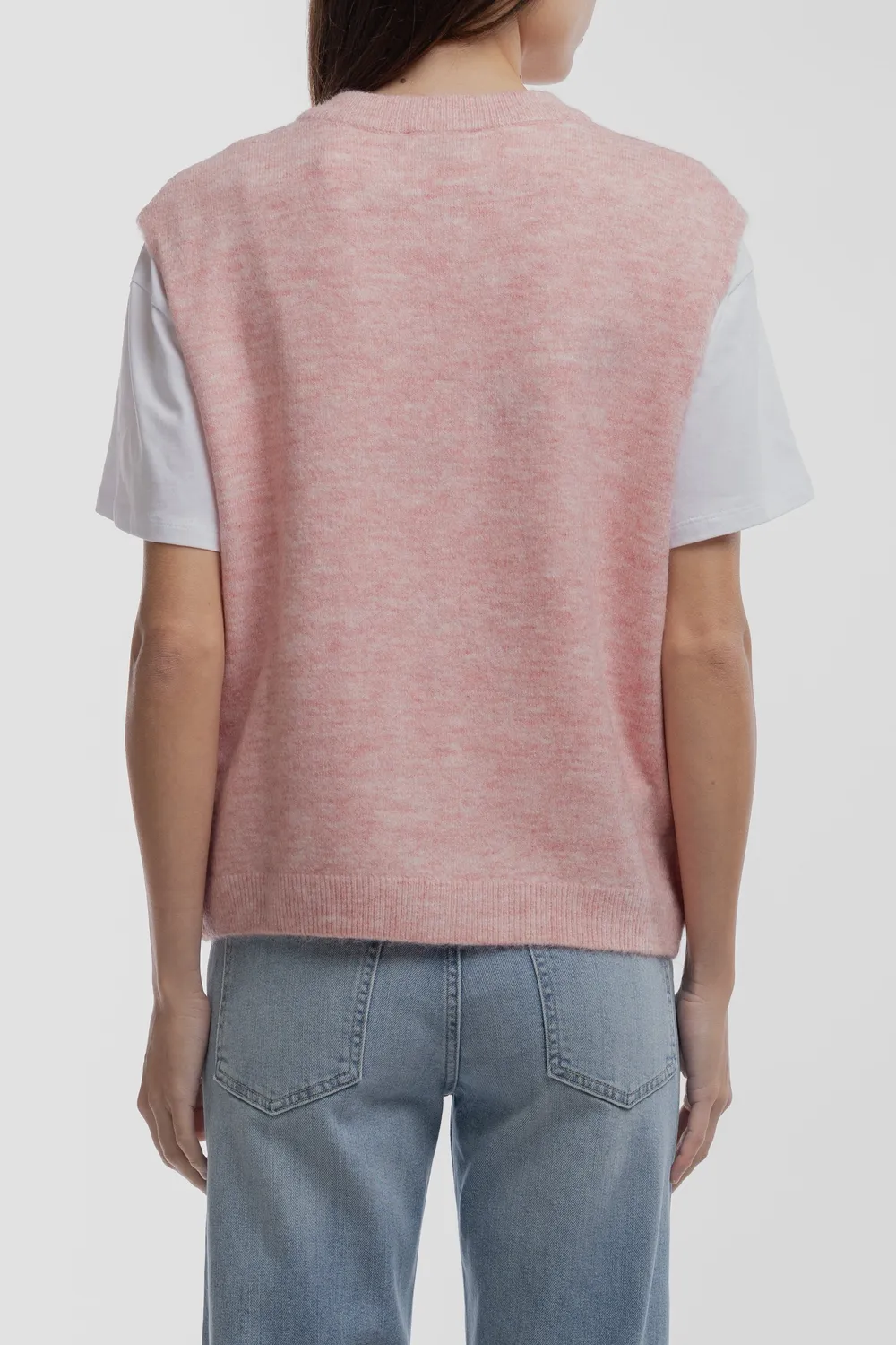 Teddy Smith G-Hazel Gilet Donna Rosa Antico Chiné