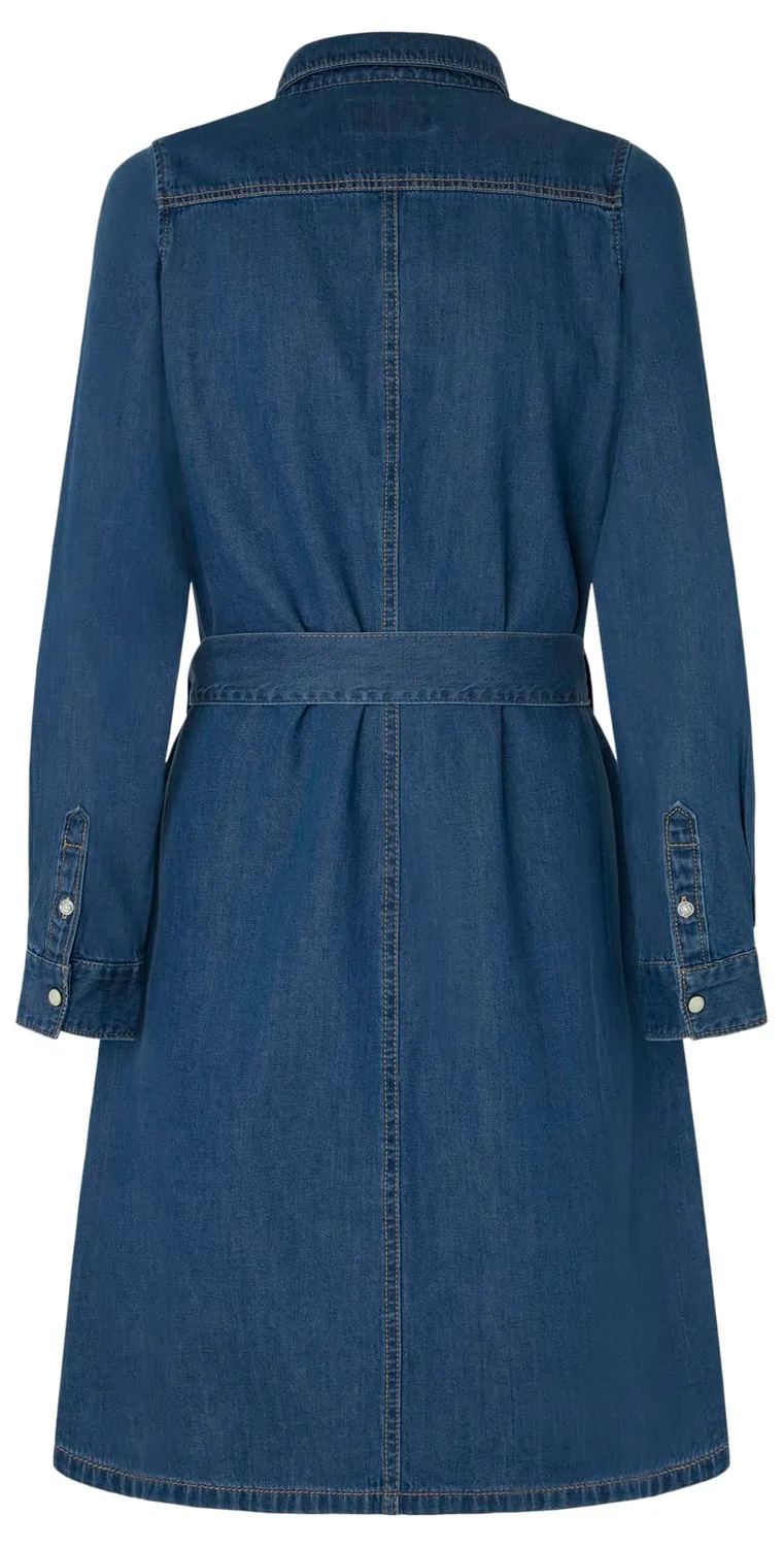 Pepe Jeans chemisier vestito donna denim indaco