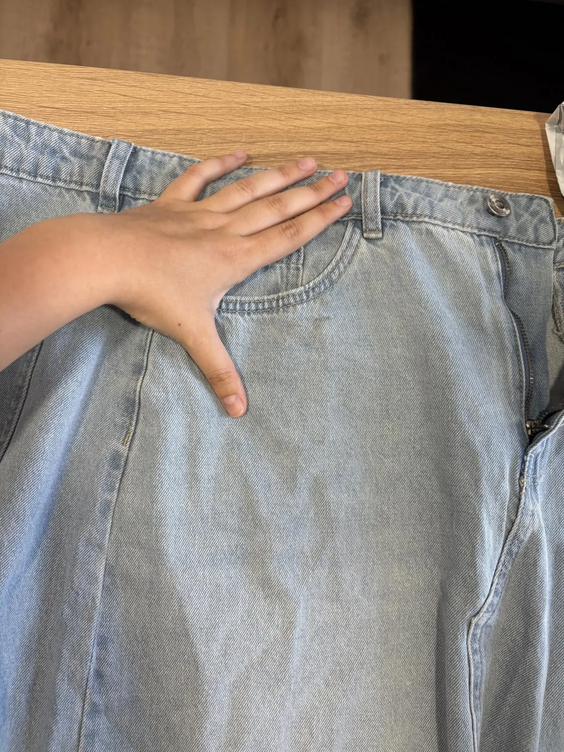 Only JdY Bella gonna jeans donna L blu chiaro spacco