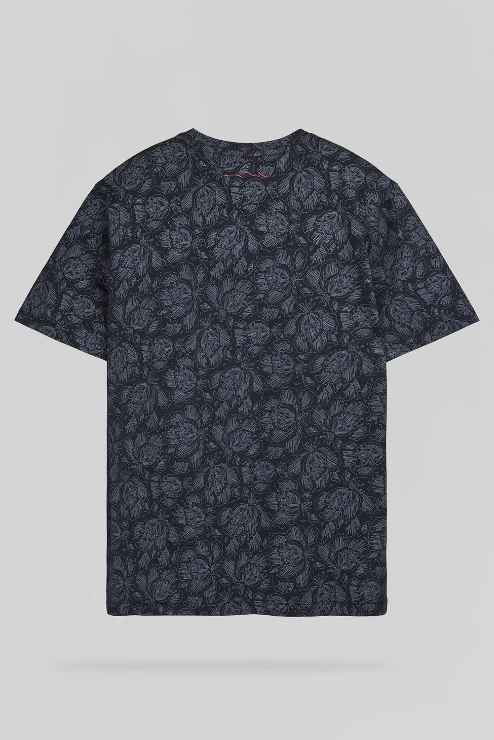 Teddy Smith T-Areski MC T-Shirt Uomo Navy Floreale Cotone