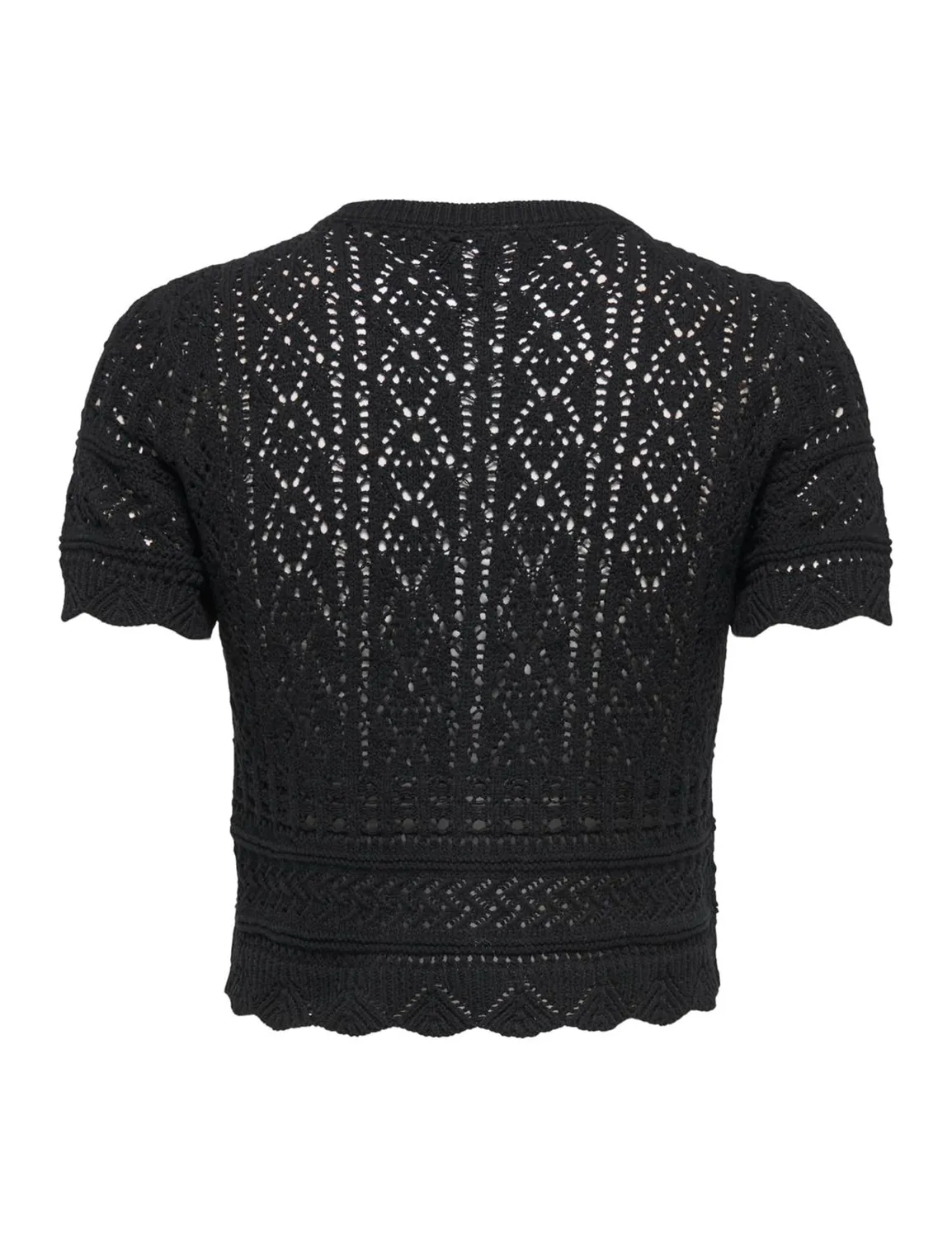 ONLY ONLElke Cardigan Nero Perle Maniche Corte