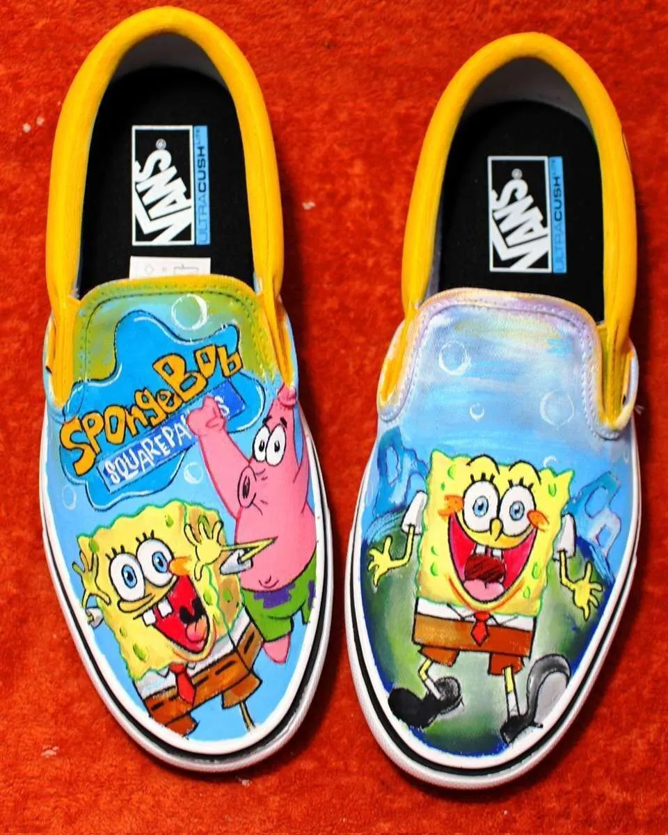 Vans Slip-On scarpe dipinte SpongeBob