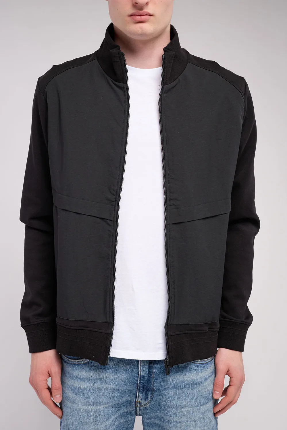 Teddy Smith G-Sabin Zip gilet nero collo alto uomo
