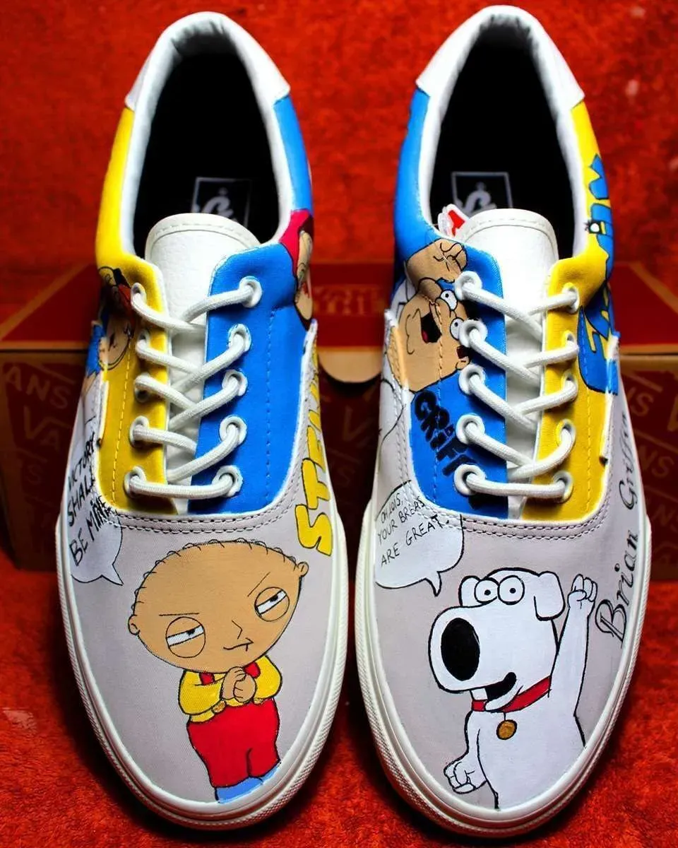 Vans Slip-On Family Guy sneakers dipinte a mano Griffin